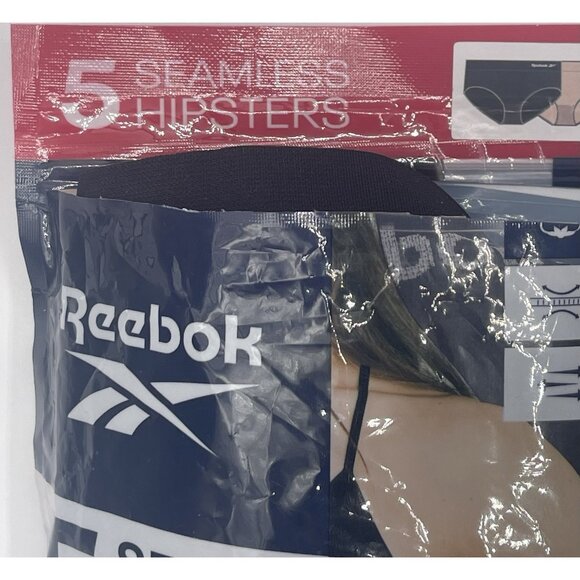 Reebok Womens 4 Pack Tag-Free Soft Seamless Hipster Size Small Black Tan - Picture 3 of 6